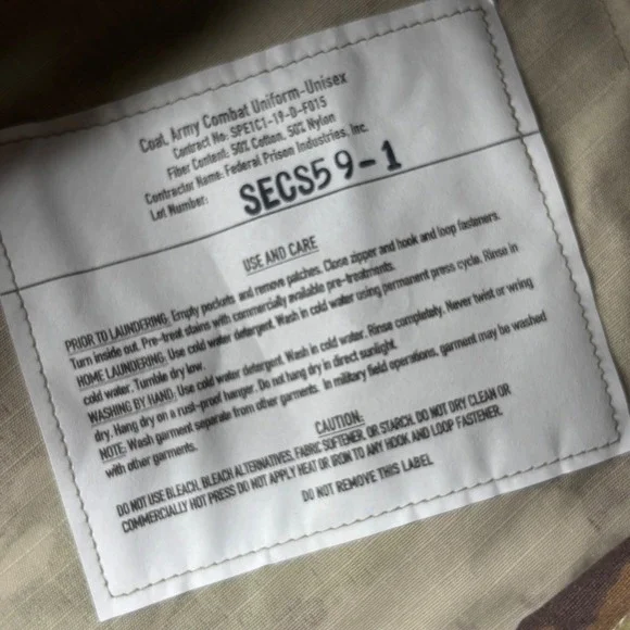 US Army Scorpion Combat Uniform Shirt Coat Medium Regular Ribstop Insect‎ NWT - Picture 10 of 12